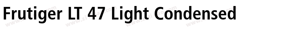 Frutiger LT 47 Light Condensed字体转换